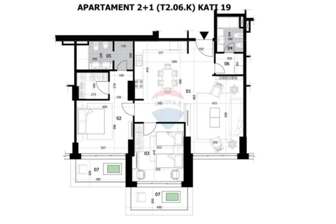 Tirane, shitet apartament , 171 m² 667.837 € (Downtown One)