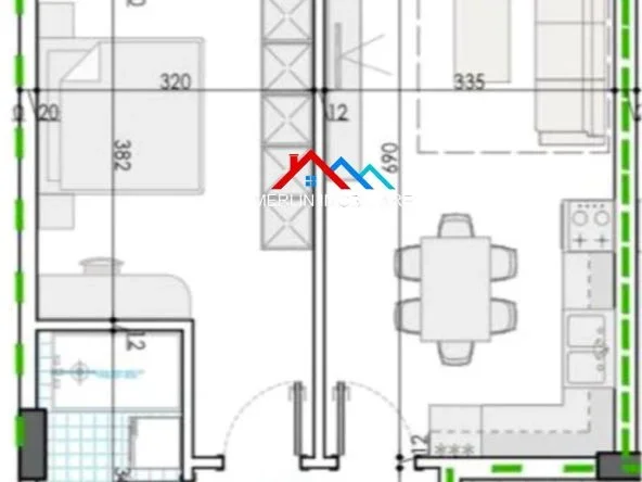 Tirane, shitet apartament 1+1+Ballkon Kati 5, 70 m² 60.000 € (BULEVARDI BLU,KAMEZ)