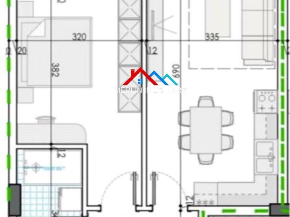 Tirane, shitet apartament 1+1+Ballkon Kati 5, 70 m² 60.000 € (BULEVARDI BLU,KAMEZ)