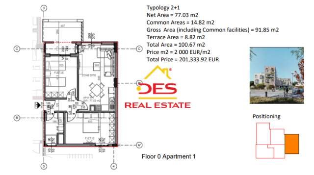 Vlore, shitet apartament 2.000 Euro/m2 (Radhimë,Vlorë)