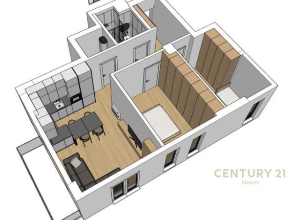 Tirane, jepet me qera apartament 2+1 Kati 2, 97 m² 1.000 Euro (Rruga e Kosovareve)