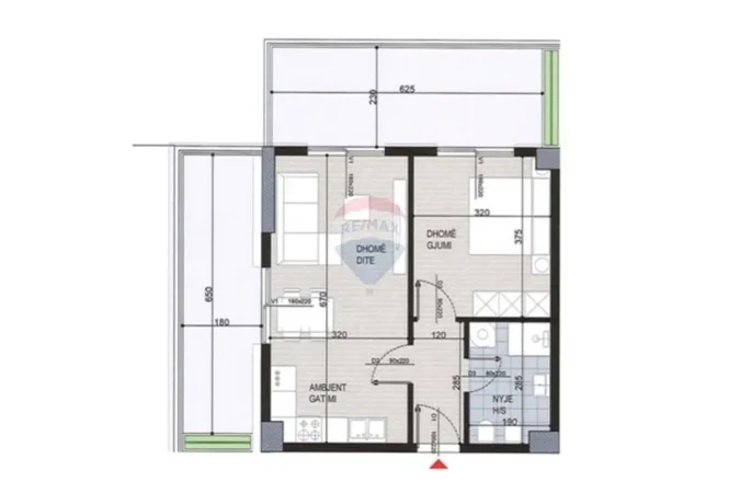 Tirane, shitet apartament 1+1 Kati 7, 89 m² 