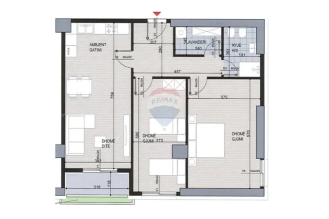 Tirane, shitet apartament 2+1+Ballkon Kati 7, 122 m² 