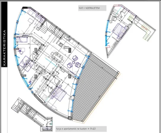 Tirane, shes apartament duplex 4+1 Kati 1, 289 m² 520.000 € (Kodra e Diellit 2)