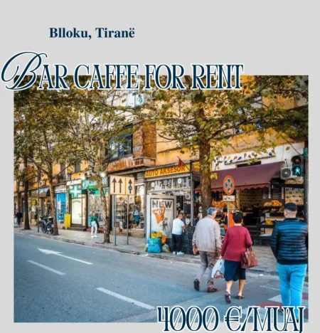 Tirane, jepet me qera bar-kafe Kati 0, 139 m² 4.000 € (Blloku)
