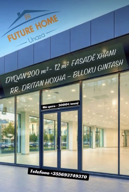 Tirane, jepet me qera truall , 200 m² (Blloku Gintash)