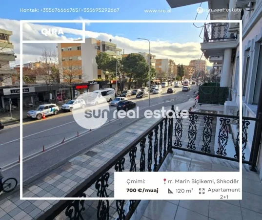 Shkoder, jepet me qera apartament 2+1+Ballkon Kati 2, 120 m² 700 € (TEK ROZAFA SEA FOOD SHKODER)