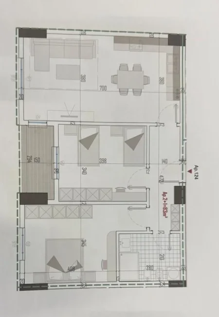 Tirane, shitet apartament 2+1 Kati 4, 96 m² 79.000 € (KAMEZ)