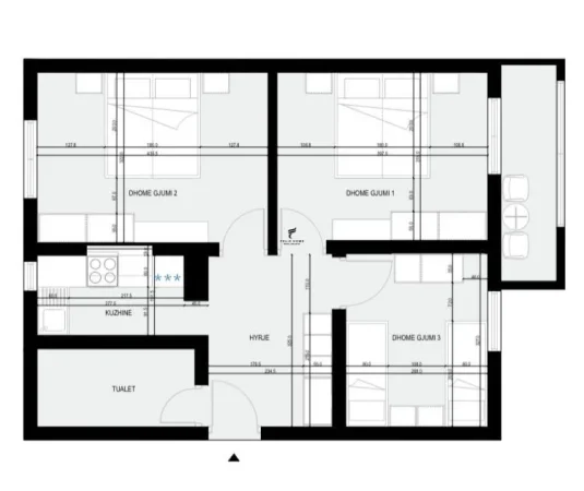 Tirane, shitet apartament 3+1 Kati 5, 74 m² 203.000 € (QENDER)