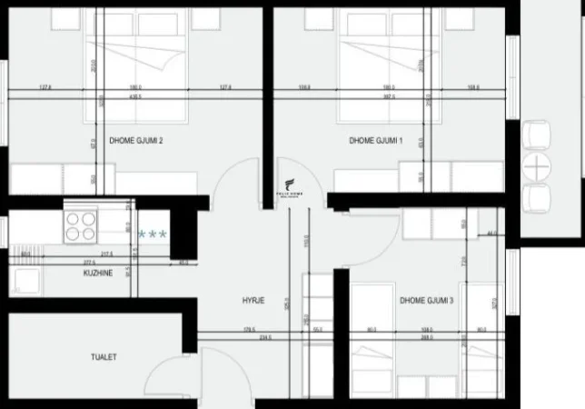 Tirane, shitet apartament 3+1 Kati 5, 74 m² 203.000 € (QENDER)