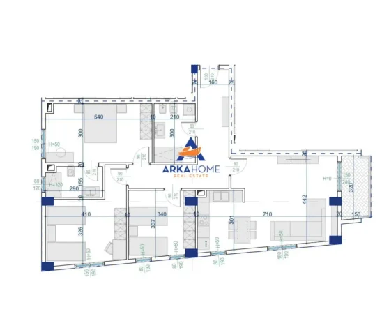 Tirane, shitet apartament 3+1+Ballkon Kati 2, 130 m² 113.466 € 