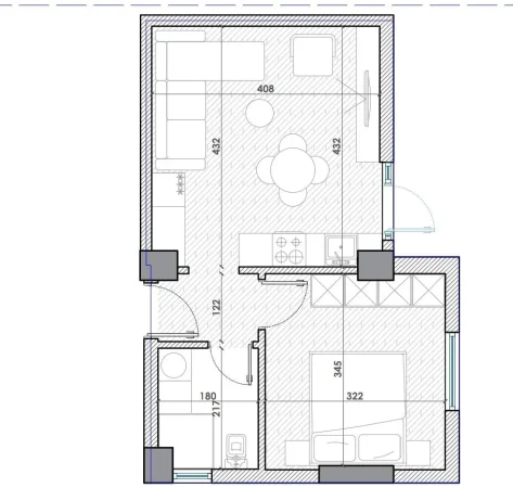 Shitet: 1+1 Himarë 📍 - Sip : 46 m² & 100 m² Oborr 🟢 Ne Perfundim Suvatimesh & Sistem Kapot (5 min larg Detit) 🌊 - 120.000 Euro 🔥