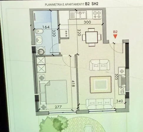 Tirane, shitet apartament 1+1 Kati 1, 56 m² 132.500 € (TEG)