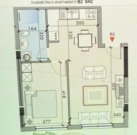Tirane, shitet apartament 1+1 Kati 1, 56 m² 132.500 € (TEG)