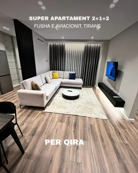 Tirane, jepet me qera apartament 2+1+Ballkon Kati 7, 700 € 
