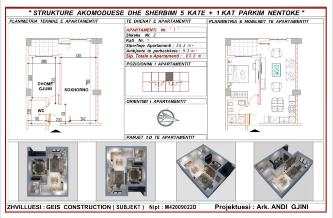 Seluna Rezidence – Ndërtim i ri në Malin e Robit, Golem - Shiten apartamente me planimetri perfekte 1+1 || 2+1 dhe Duplekse (prane Prestige Resort)