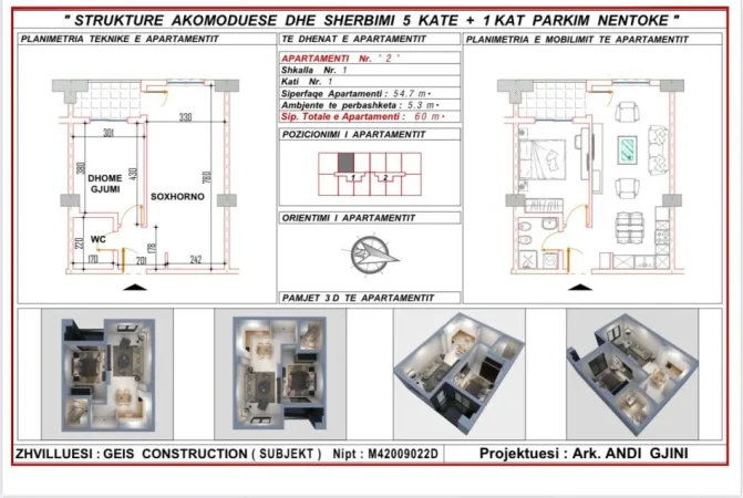 Seluna Rezidence – Ndërtim i ri në Malin e Robit, Golem - Shiten apartamente me planimetri perfekte 1+1 || 2+1 dhe Duplekse (prane Prestige Resort)