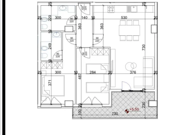 Tirane, shitet apartament 2+1+Ballkon Kati 3, 117 m² (Rruga Dritan Hoxha)