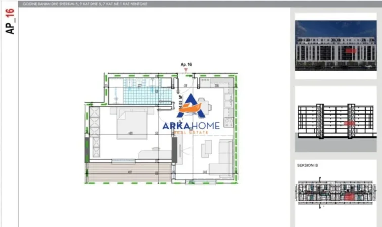 Tirane, shitet apartament 2+1 Kati 7, 110 m² 88.500 € 