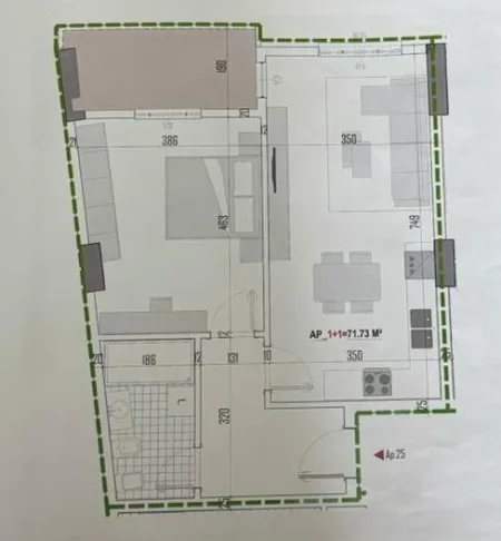 Tirane, shitet apartament 1+1 Kati 3, 85 m² 101.500 € (Institut)
