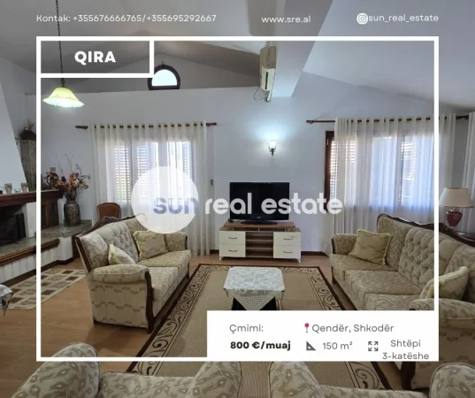 Shkoder, jepet me qera Vile 3 Katshe Kati 2, 150 m² 800 € (QENDER)