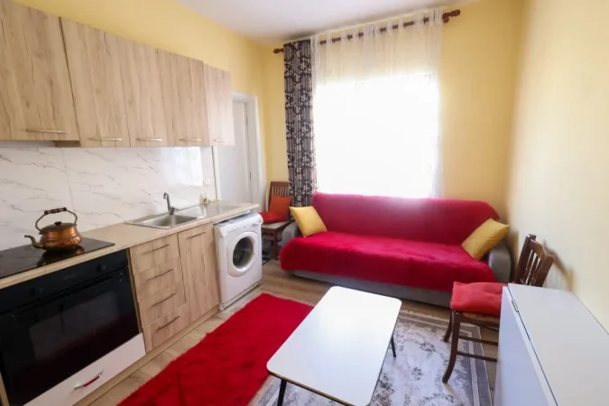 Tirane, jepet me qera apartament 1+1 Kati 4, 55 m² 300 € (Hotel Gaxherri ne Fresk)