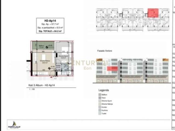 Durres, shitet apartament Kati 3, 64 m² 110.000 Euro (Durrës, Albania)