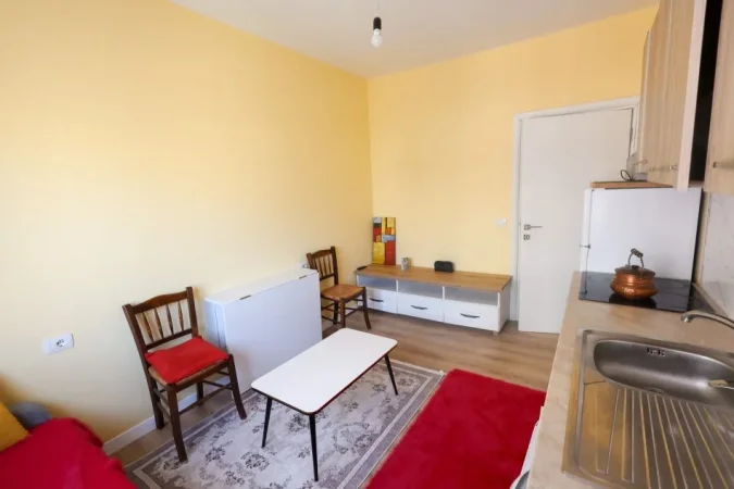 Tirane, jepet me qera apartament 1+1 Kati 4, 55 m² 300 € (Hotel Gaxherri ne Fresk)