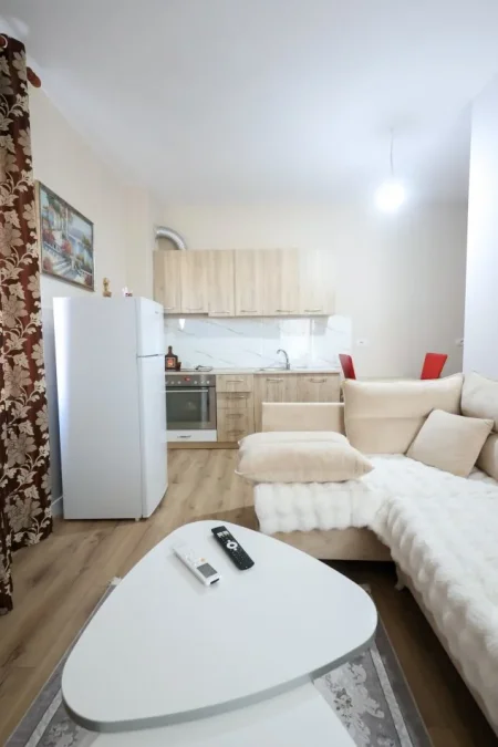 Tirane, jepet me qera apartament 1+1 Kati 4, 65 m² 350 € (Motel Gaxherri ne Fresk)