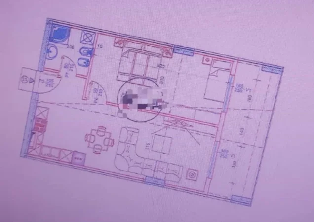 Tirane, shes apartament 1+1 Kati 3, 81 m² 90.000 € (Paskuqan)