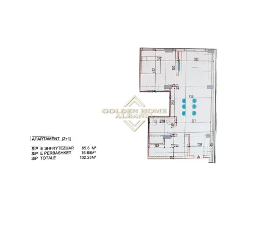 Golem, shitet apartament 2+1 , 103 m² (Golem)