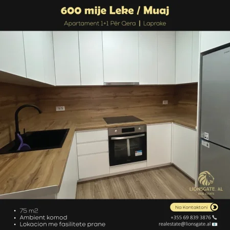 Tirane, jepet me qera apartament 1+1 , 75 m² 600 € (Kupola)