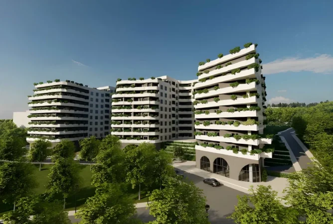 Tirane, shitet garsonier Kati 3, 59 m² 69.000 € (Kompleksi Aluna, Paskuqan)