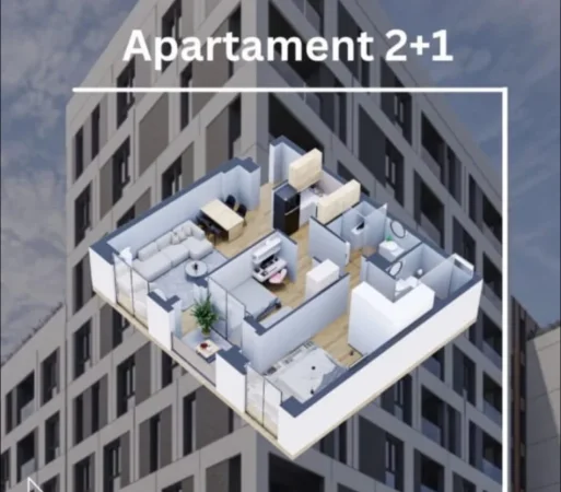 Tirane, shitet apartament 2+1+Ballkon Kati 3, 103 m² 248.000 € (Rruga Karl Gega)