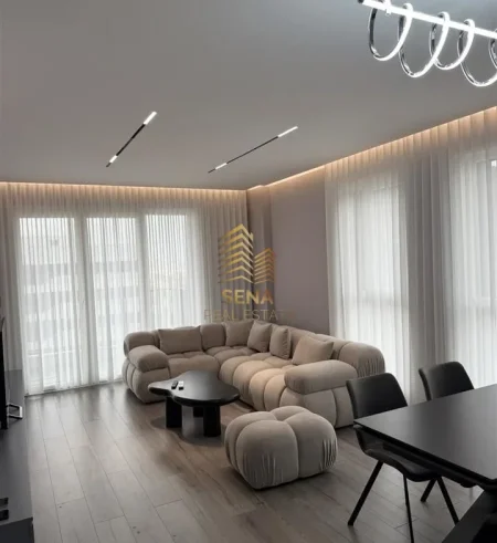 Tirane, jepet me qera apartament 2+1+Ballkon Kati 8, 103 m² 900 € (Don Bosko, Kompleksi Trio Tower)