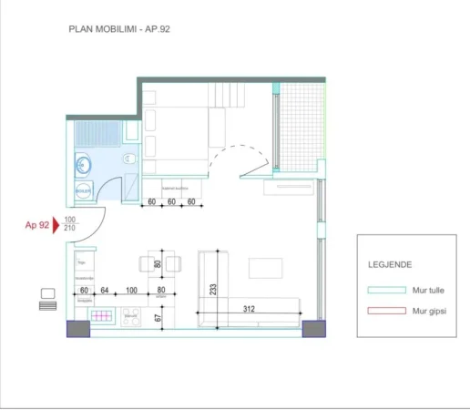 Shesim prone luksoze (Loft) 1+1 Kati 9, 69 m² 325.000 € (Sheshi Skenderbej)