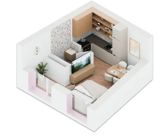 Tirane, shitet garsonier 1+1 Kati 1, 38 m² 70.000 € (ALI DEMI TIRANE)