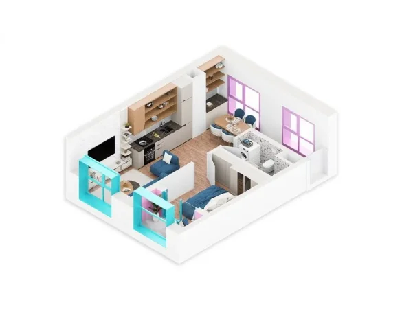 Tirane, shitet apartament 1+1 Kati 3, 65 m² 122.000 € (ALI DEMI TIRANE)