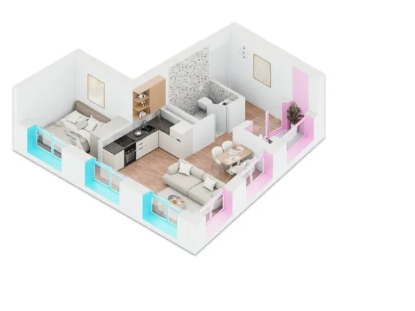 Tirane, shitet apartament 1+1 Kati 4, 70 m² 139.000 € (ALI DEMI TIRANE)