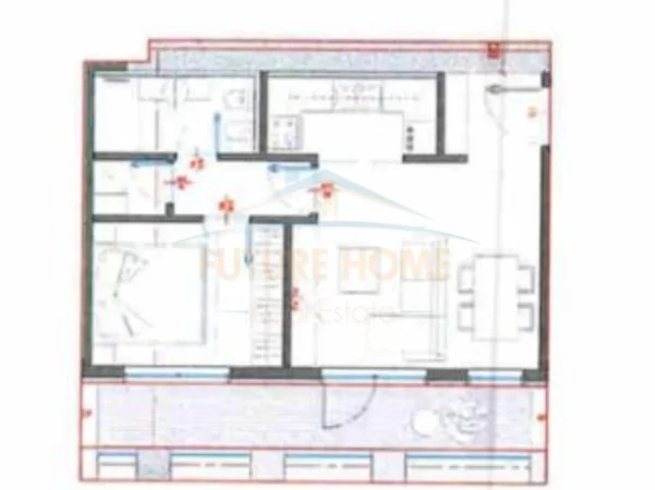 Tirane, shitet apartament 1+1+Ballkon Kati 7, 79 m² 126.400 € (Zogu i Zi)
