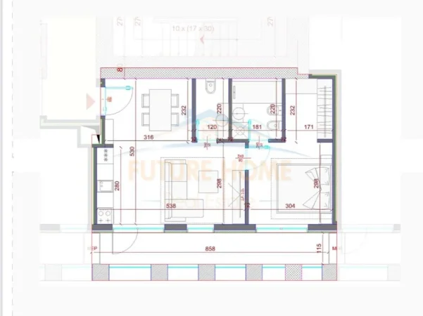 Tirane, shitet apartament 1+1 Kati 7, 85 m² 135.700 € 