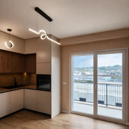 Tirane, jepet me qera apartament 2+1+Ballkon Kati 8, 92 m² 500 € (Univers City)