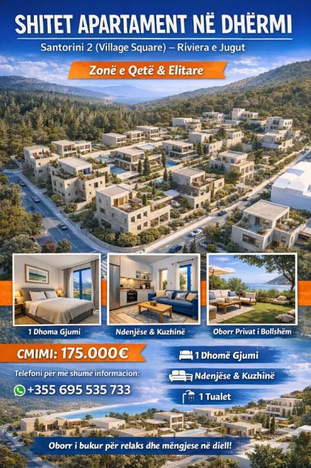 Dhermi - Palase, shes apartament+verande | Penthouse 1+1+Ballkon Kati 0, 60 m² 175.000 € 