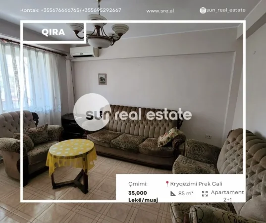 Shkoder, jepet me qera apartament 2+1+Ballkon Kati 1, 85 m² (KRYQEZIMI PREK CALIT)