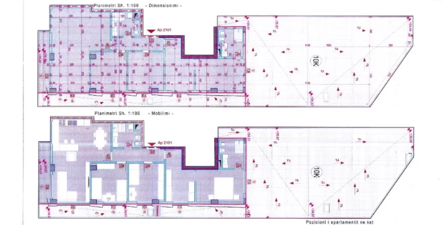 Tirane, shitet apartament+verande | Penthouse 3+1+Aneks+Ballkon Kati 10, 281 m² 560.000 € (KOMUNA E PARISIT)