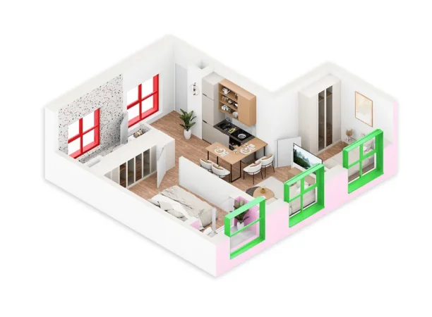 Tirane, shitet apartament 2+1 Kati 4, 78 m² 142.000 € (Mihal Grameno)