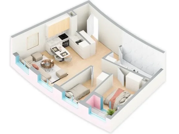 Tirane, shitet apartament 2+1 Kati 4, 75 m² 142.000 € (Rruga e Panoramave)