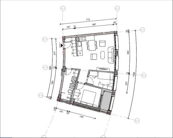 Tirane, shitet apartament 2+1 Kati 4, 75 m² 142.000 € (Rruga e Panoramave)
