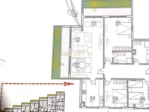 Tirane, shitet apartament 3+1 Kati 2, 207 m² 310.000 Euro (Liqeni i Thate)