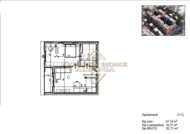 Tirane, shitet apartament , 7.720 m² (porcelan)
